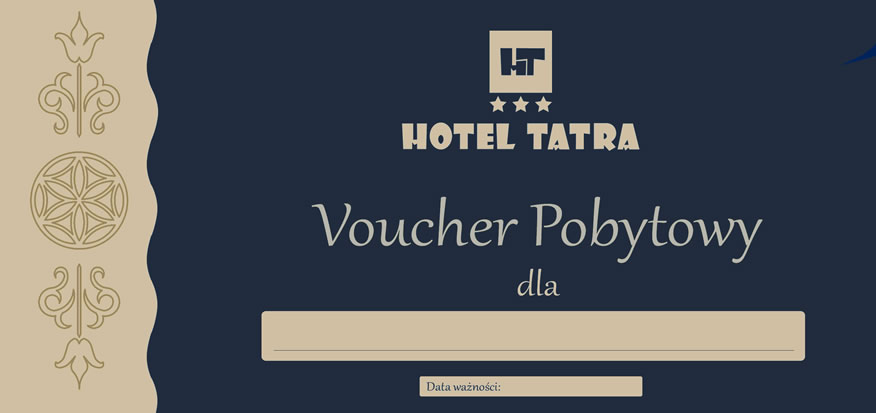 Zakopane Hotel TATRA - voucher pobytowy